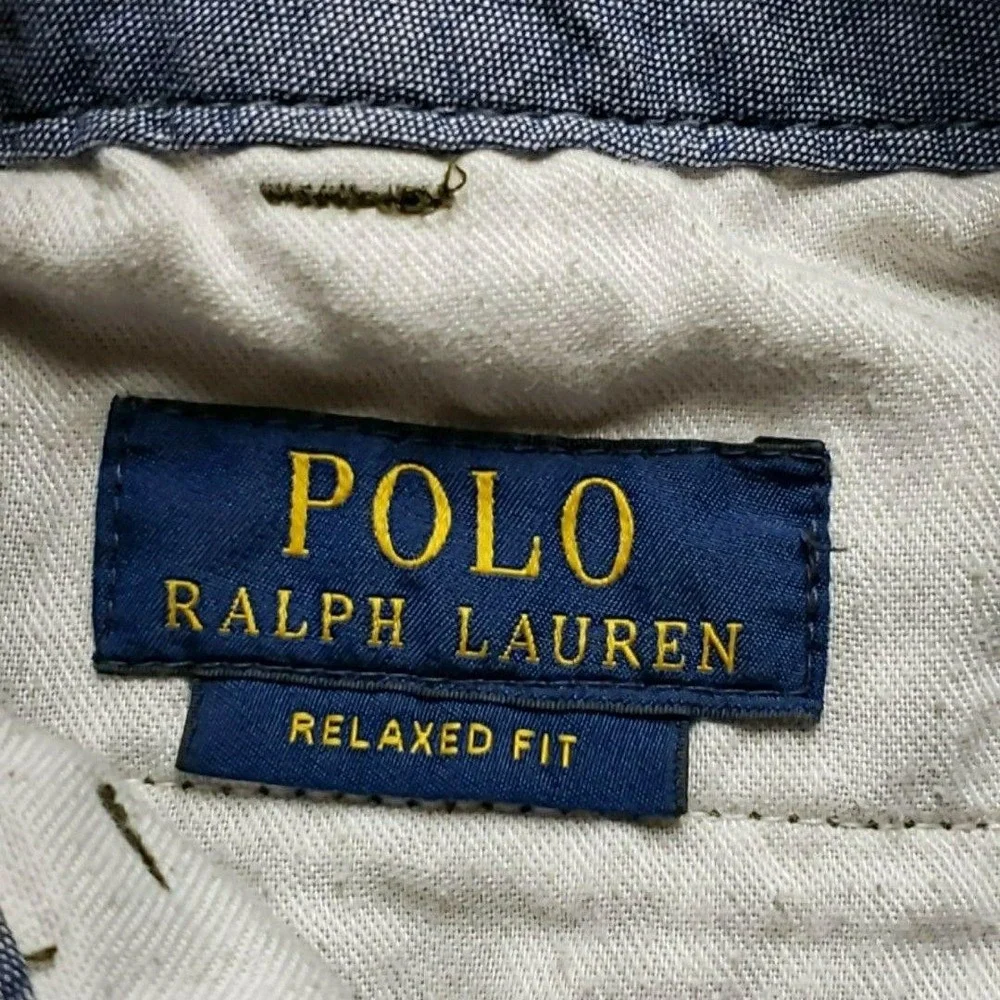Polo Ralph Lauren Shorts Mens 36 Green Relaxed Fit Chino 9 Inseam Casual Summer